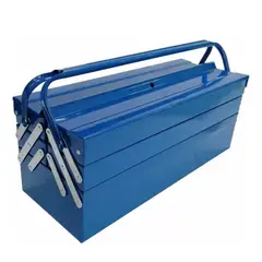 TRAMONTINA - Caja Porta Herramientas Metal 5 Cajones Azul