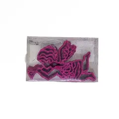 HERRERA MAISON - Set X12 Adornos Arbol Angel Trompeta Fucsia