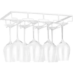 KUANGYE - Colgador De Copas Metal Cromado Bar Premium Organización