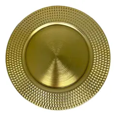 GENERICO - Platos Dorados Navideño Vajilla Dorada Vajilla Navidad 33 Cm