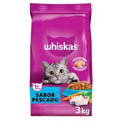 WHISKAS - - Alimento Seco Gato Adulto Sabor Pescado 3 KG
