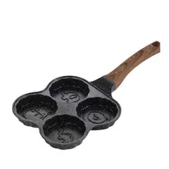 GENERICO - Sarten Manual Multiuso 4 Espacios Figuras Para Huevos