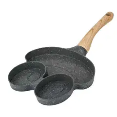 GENERICO - Sarten Manual Multiuso Tres Espacios Para Huevos