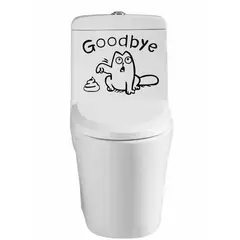 GENERICO - Adhesivo decorativo de inodoro con dibujos Good Bye