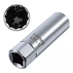 KUANGYE - Dado Para Bujía 14 Mm Poligonal 3/8 Crv Profesional
