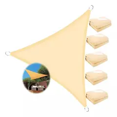 GENERICO - X5 Toldo Vela Triangular 5x5 Vela Sombra Carpa Toldos Lona