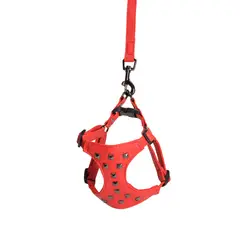 CAMON - Arnes con Correa para Perros Rojo Talla S 120x15