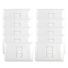 GENERICO - Pack 10 Toma RJ45 Red Internet Blanco