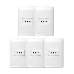 WANT - Pack 5 Tomacorriente Simple 10A 250V Blanco