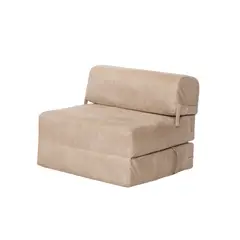 LATAM HOME - Sofá Cama Siena Beige de Cuero 1 Cuerpo