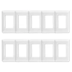 GENERICO - Pack 10 Placa Triple Con Soporte Blanco