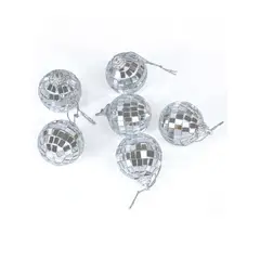 VATYERTY - 6pcs bolas de espejo de discoteca bola de cristal plateada Navidad 6cm