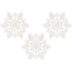 VATYERTY - 24 piezas Colgante de pared Navidad copo de nieve blanco