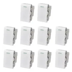 GENERICO - Pack 10 Modulo Interruptor 9/12 10A 250V Blanco