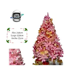 BIGBAMSPACE - Arbol de Navidad 210cm Premium Rosa