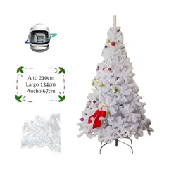 BIGBAMSPACE - Arbol de Navidad 210cm Premium Blanco