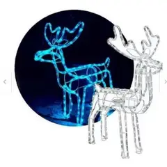 GENERICO - Reno Navidad con Movimiento Luz LED Azul 120cm Decoracion Navideña