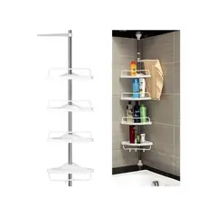 ANGELES DEL HOGAR - ESQUINERO ORGANIZADOR DE BAÑO 4 NIVELES…