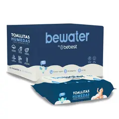 BEBESIT - Wipes Toallas Húmedas BeWater - Caja 12 paquetes - 720 unidades