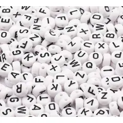 GENERICO - Cuentas con letras surtidas 1000 unidades