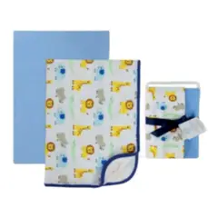 TEDMIMAK - Set de 2 Mantas De Algodón para Bebés Niño
