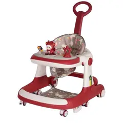 LUBABYCAS - Andador Caminador 5 En 1 Con Apoya Pies Rojo