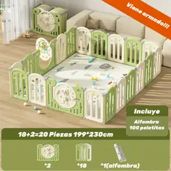 LUBABYCAS - Corral Armado Multiposiciones Accesorios 199*230cm