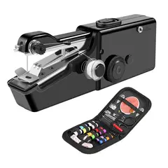PAGANOOM - Máquina de Coser Portátil de Mano Con Kit de Costura-Negro