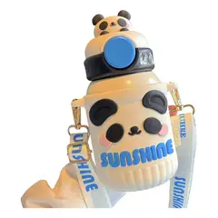 GENERICO - Termo Botella Termica Diseños Kawaii Cute 550 Ml Con Correa - Blanco