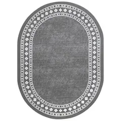 MROTTO - Alfombra Redonda Gris Con Goma Antideslizante 150x150 Cm