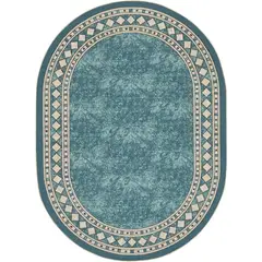 MROTTO - Alfombra Alfodia Redonda Celeste Con Goma Antideslizante 150x150 Cm