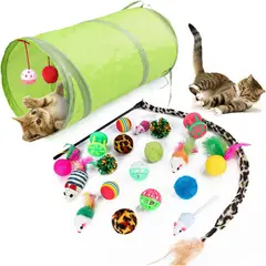 COREJOY - Juego de 21 Juguetes para Gatos