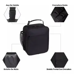 GENERICO - Lonchera Térmica Portátil Hombre Bolsa Del Almuerzo negra