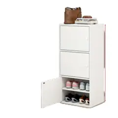 GENERICO - Organizador De Zapatos Gabinete 3 Puertas Color Blanco
