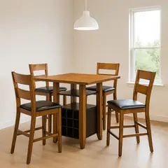 MSA MUEBLES SANTA ANA - Juego de Comedor 4 Puestos Maine
