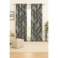 CLEMS CORTINAS - Pack 2 Cortina de Tela Delgada 100% Blackout Hoja Gris