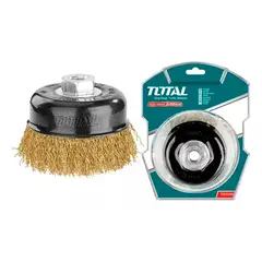 TOTAL TOOLS - Escobilla De Copa Rizada 75mm Esmeril Total Tac31035
