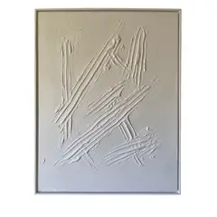 GENERICO - Cuadro decorativo blanco 90x70