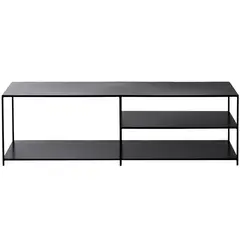 LIVING MARKET - Arrimo TV Metálico Negro Utrecht 140x40x45 Hecho a Mano