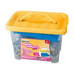ADETEC - Arena Mágica 1kg Con 10 Moldes Y Bandeja Color Rosado