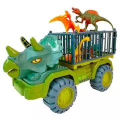 GENERICO - Camion de Dinosaurios Auto Grande de Juguete para niños set 6 piezas