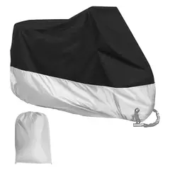 COREJOY - Carpa Funda Cubre Moto Impermeable Orificio Candado XXL