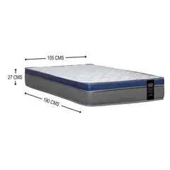 COLBOX - Colchón Canaima 1.5 plazas Gris 105x190x26 Cm