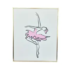 GENERICO - Cuadro Decorativo Minimalista Elegantes Pintura 30x20cm BAILARINA