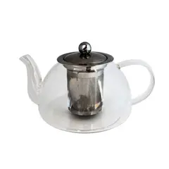 GLASSO - TETERA DE VIDRIO 1 LT CON INFUSOR DE ACERO INOXIDABLE