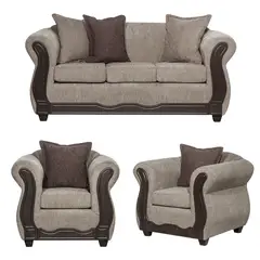 BLACK FACTORY - Juego de Living 3 1 1 Barcelona Beige