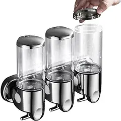 WAKESHOME - Dispensador de Baño para Champú Jabon Acondicionador