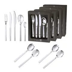 ARTHOME - Set Cuchilleria 124 Piezas Acero Inoxidable CUC21