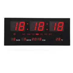 TECNOLAB - Reloj Digital De Pared Led Fecha Y Temperatura TL151