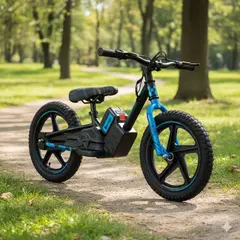 BEBESIT - Bicicleta Eléctrica Infantil BeRide Aro 12 Azul